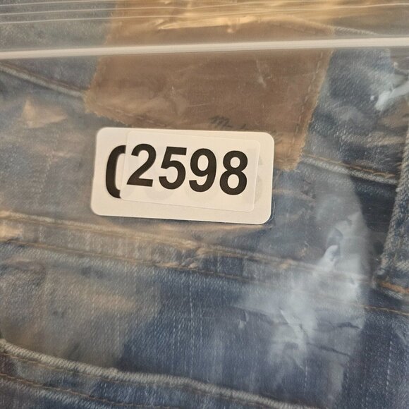 Madewell Jeans Women 27 29x26 Cali Demi Boot Button Fly Raw Hem Distressed Denim - Picture 13 of 13